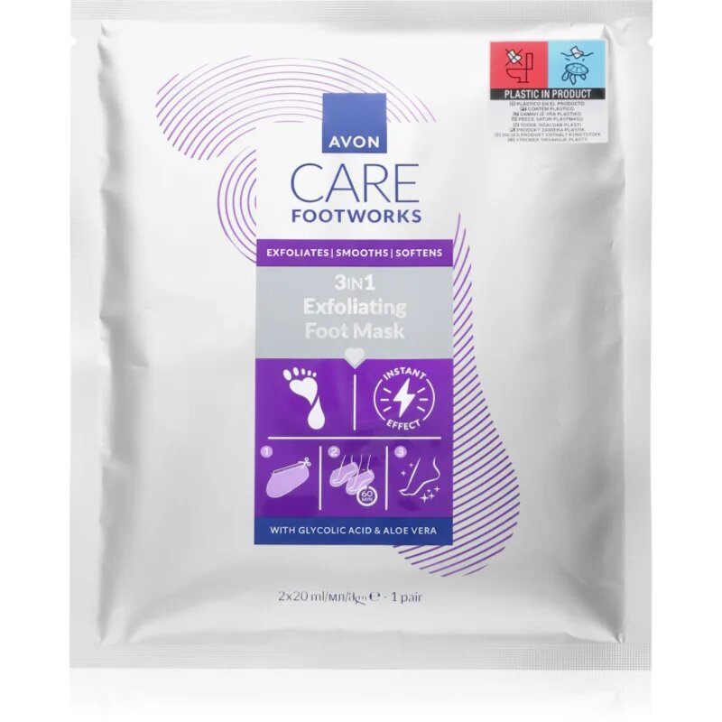 Avon Care Footworks láb és köröm regeneráló pakolás 3 az 1-ben 2x20 ml