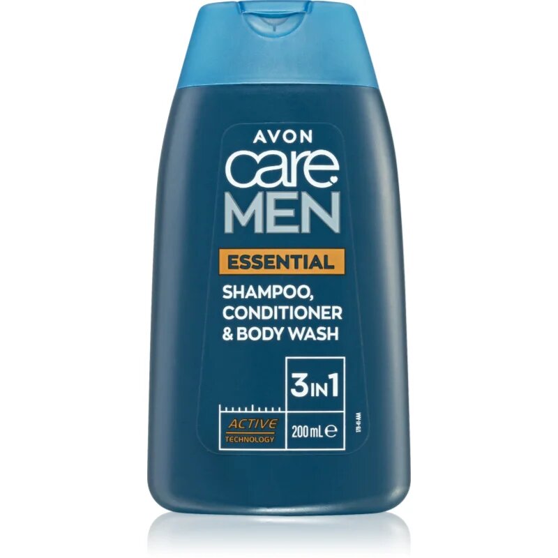 Avon Care Men Essential 3 az 1 sampon kondicionáló és tusfürdő 200 ml