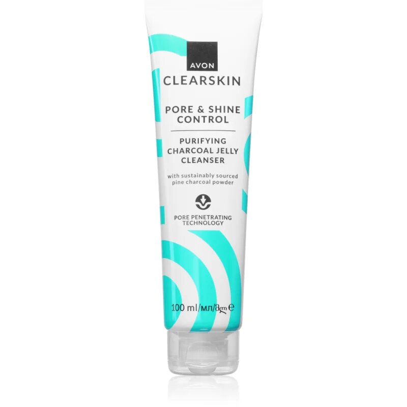 Avon Clearskin Pore & Shine Control mélyen tisztító gél aktív szénnel 100 ml