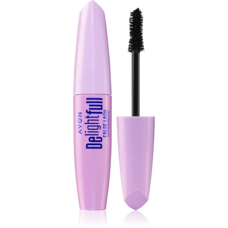 Avon DelightFull False Lash Vízálló hosszabbító szempillaspirál árnyalat Blackest Black 10 ml