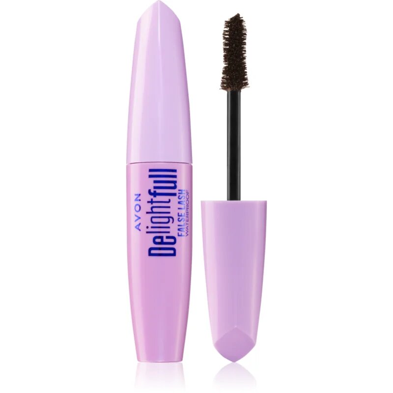 Avon DelightFull False Lash Vízálló hosszabbító szempillaspirál árnyalat Lava Brown 10 ml