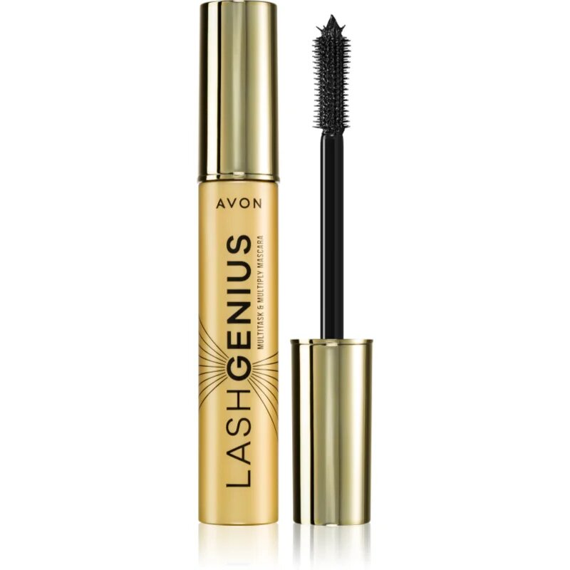Avon Lash Genius Multitask & Multiply dúsító göndörítő szempillaspirál mely szétválasztja a pillákat 5 in 1 árnyalat Blackest Black 10 ml
