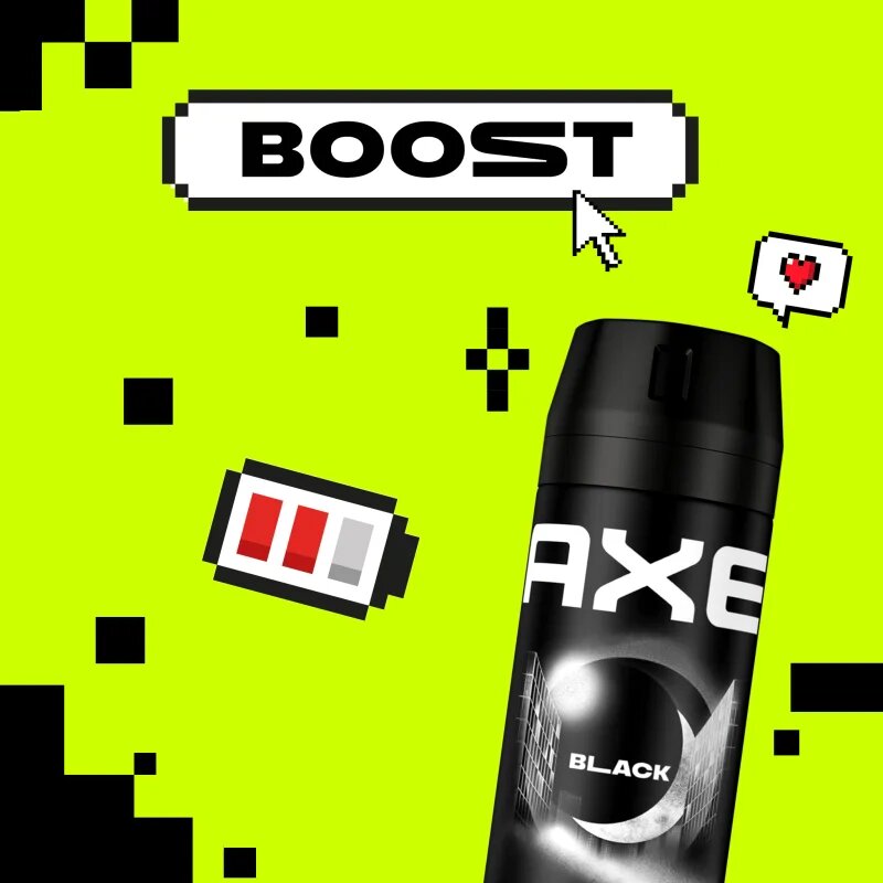 Axe Black tusfürdő gél arcra testre és hajra 900 ml