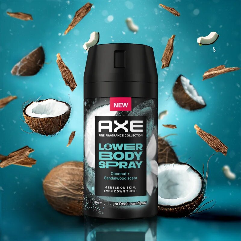 Axe ​Coconut & Sandalwood testápoló spray az intim részekre 100 ml