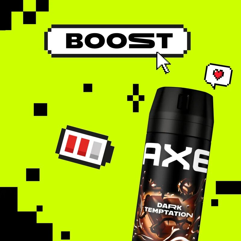 Axe Dark Temptation tusfürdő gél arcra testre és hajra 250 ml