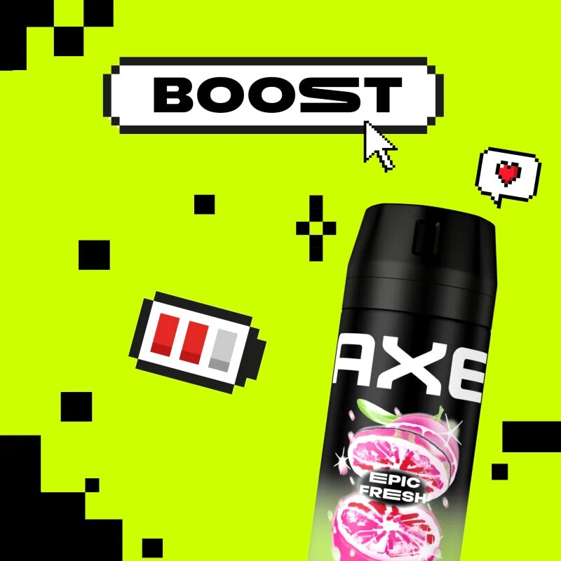 Axe Epic Fresh tusfürdő gél arcra testre és hajra 400 ml