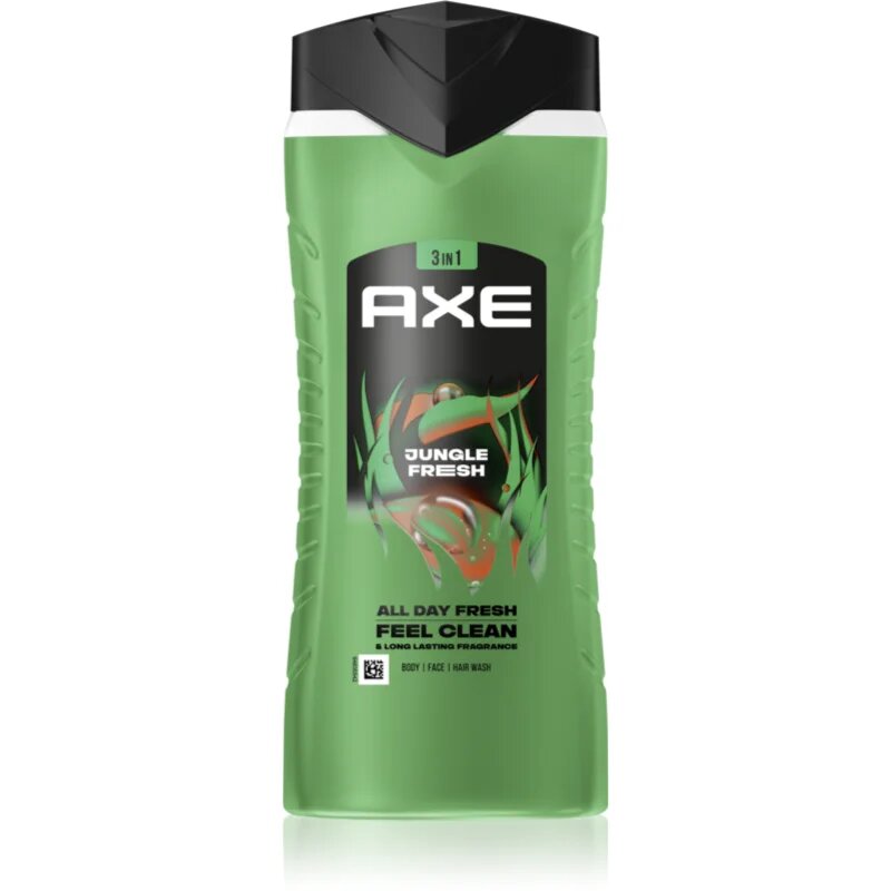 Axe Jungle Fresh tusfürdő gél arcra testre és hajra 400 ml