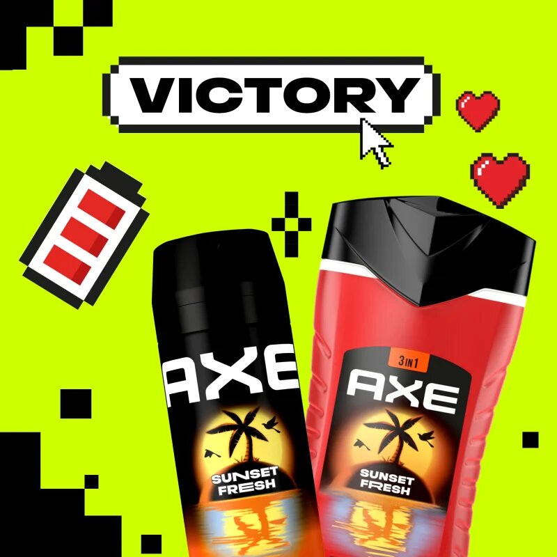 Axe Sunset Fresh tusfürdő gél arcra testre és hajra 400 ml