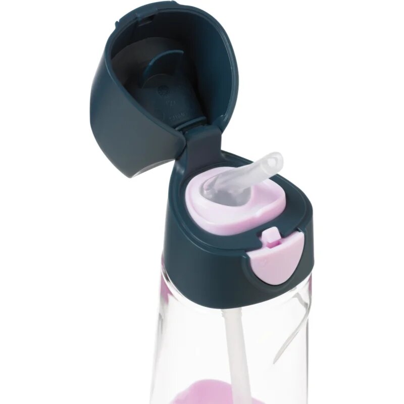B.Box Bottle with Straw kulacs szívószállal Indigo Pink 1 db