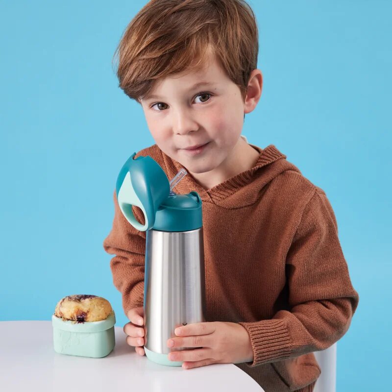 B.Box Insulated Drink Bottle termosz szívószállal Emerald Forest 1 db
