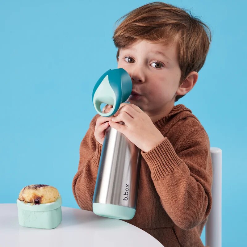 B.Box Insulated Drink Bottle termosz szívószállal Emerald Forest 1 db