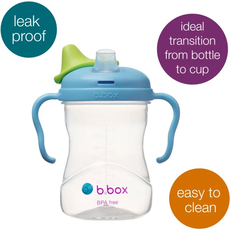 B.Box Spout Cup bögre fogantyúval Blueberry 4m+ 1 db