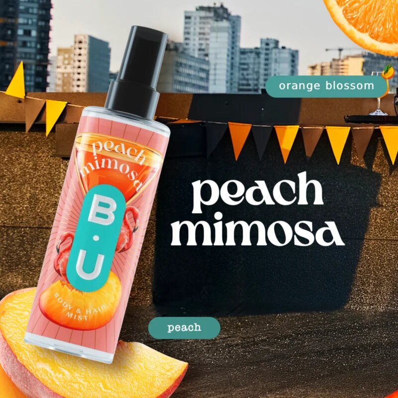 B.U. Peach Mimosa testápoló spray hölgyeknek 200 ml