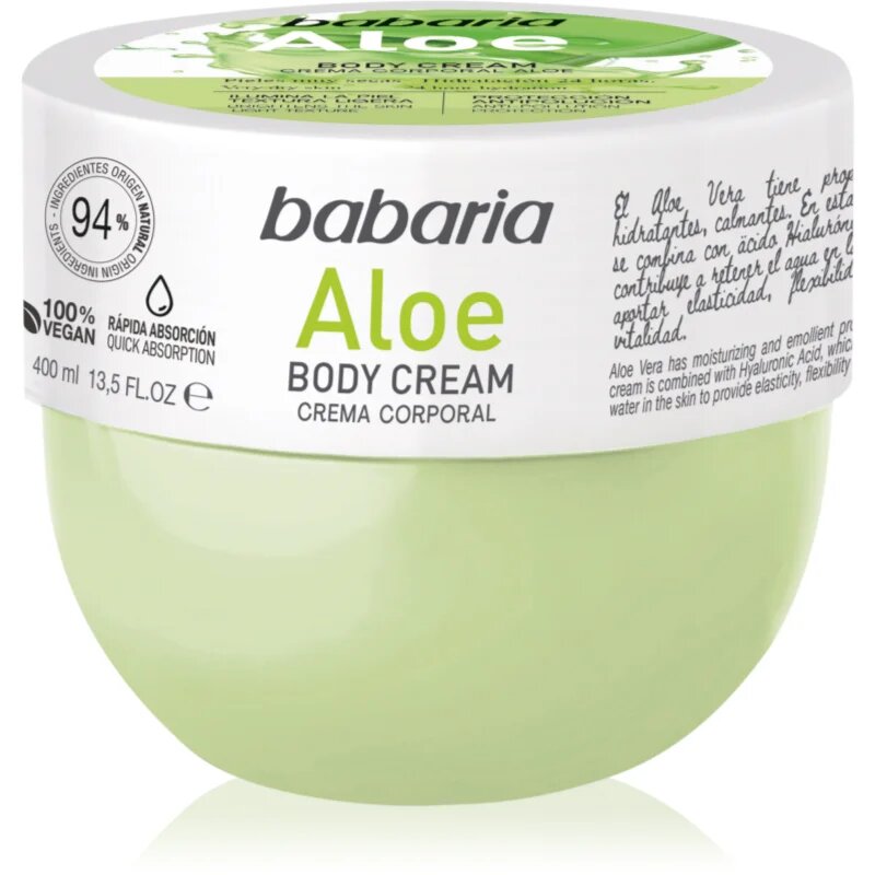 Babaria Aloe Vera hidratáló testkrém az érzékeny bőrre 400 ml