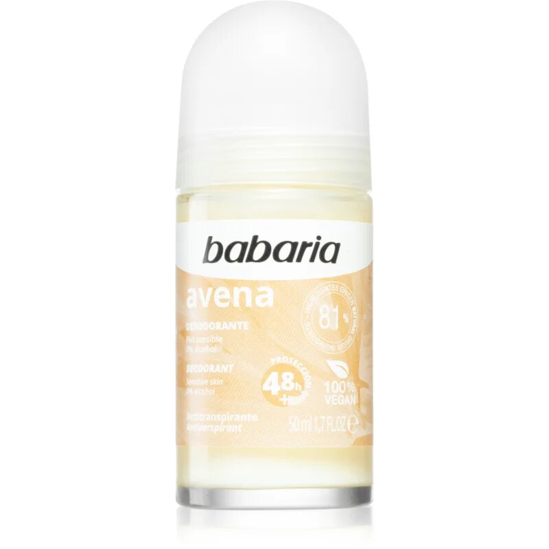 Babaria Deodorant Oat golyós dezodor roll-on az érzékeny bőrre 50 ml