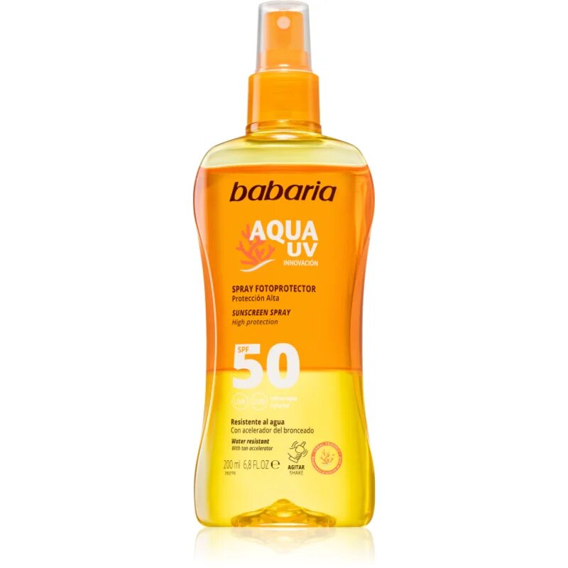 Babaria Sun Aqua UV napozó spray SPF 50 200 ml