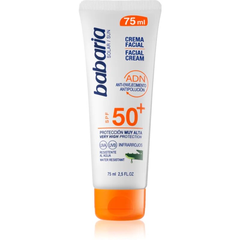 Babaria Sun Face napozókrém arcra SPF 50+ 75 ml