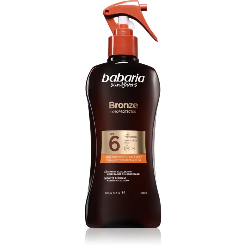 Babaria Sun Protective napozó olaj spray -ben SPF 6 300 ml