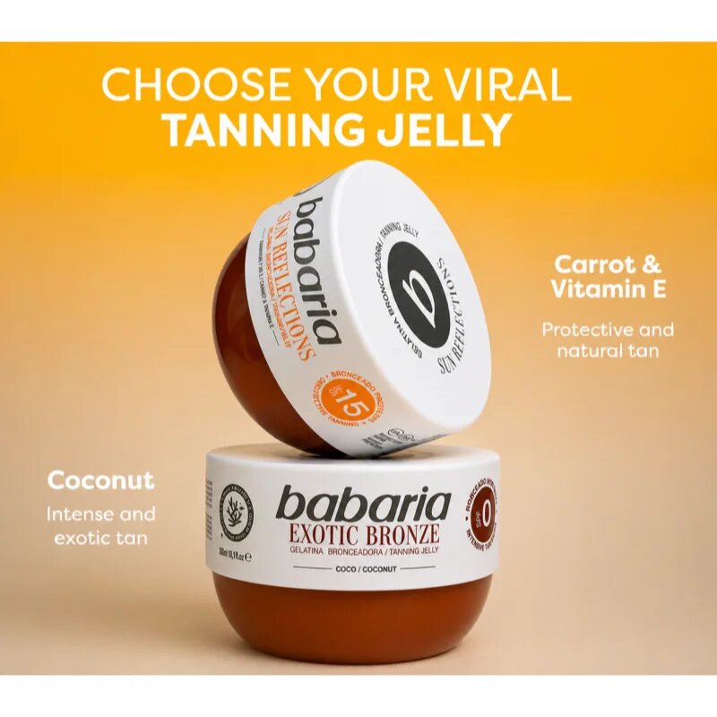 Babaria Tanning Jelly Exotic Bronze test gél az intenzív barnulásért 75 ml