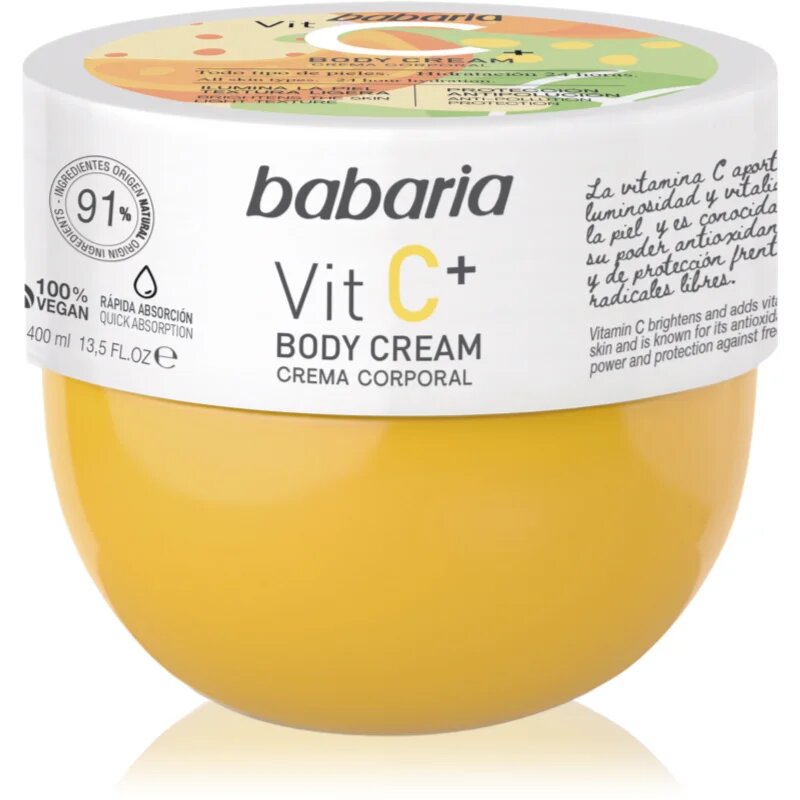 Babaria Vitamin C hidratáló testkrém minden bőrtípusra 400 ml