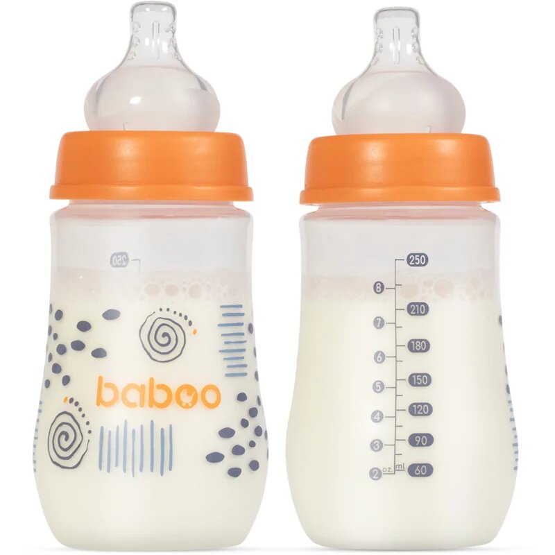 Baboo Anti-colic Feeding Bottle antikólikás cumisüveg Blue Haze 3 m+ 1 db