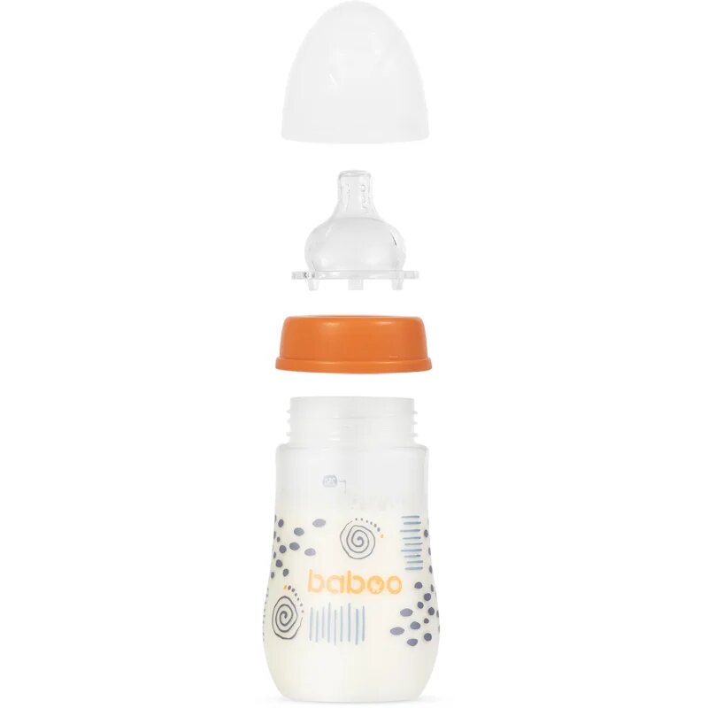 Baboo Anti-colic Feeding Bottle antikólikás cumisüveg Blue Haze 3 m+ 1 db