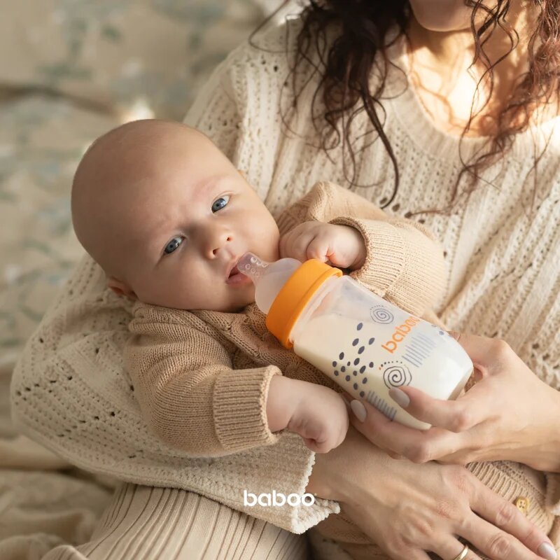 Baboo Anti-colic Feeding Bottle antikólikás cumisüveg Blue Haze 3 m+ 1 db