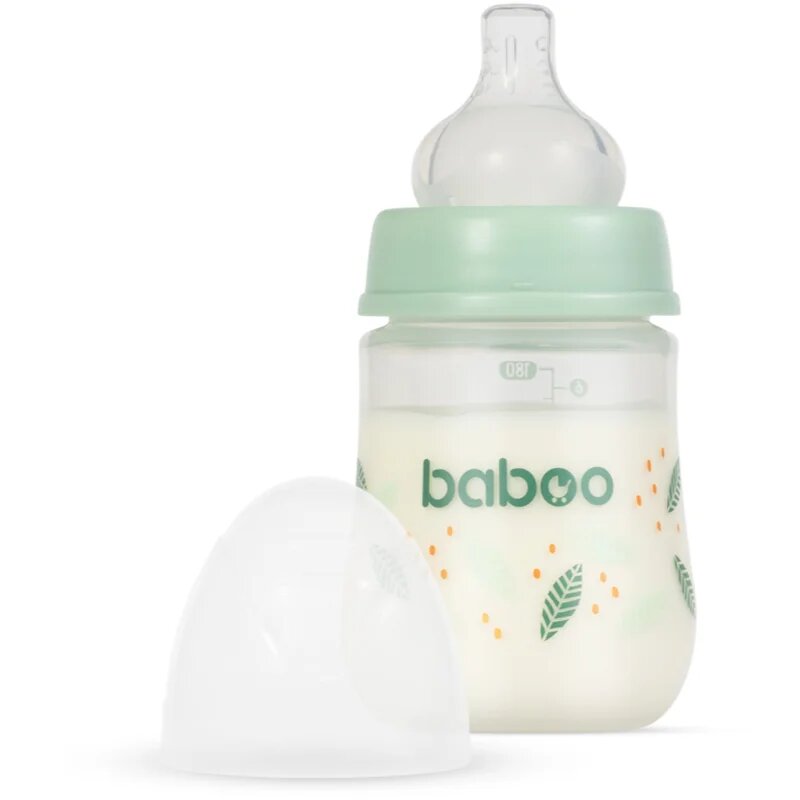 Baboo Anti-colic Feeding Bottle antikólikás cumisüveg gyermekeknek születéstől kezdődően Peachy Keen 0 m+ 1 db