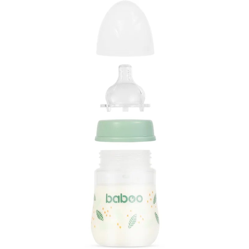 Baboo Anti-colic Feeding Bottle antikólikás cumisüveg gyermekeknek születéstől kezdődően Peachy Keen 0 m+ 1 db