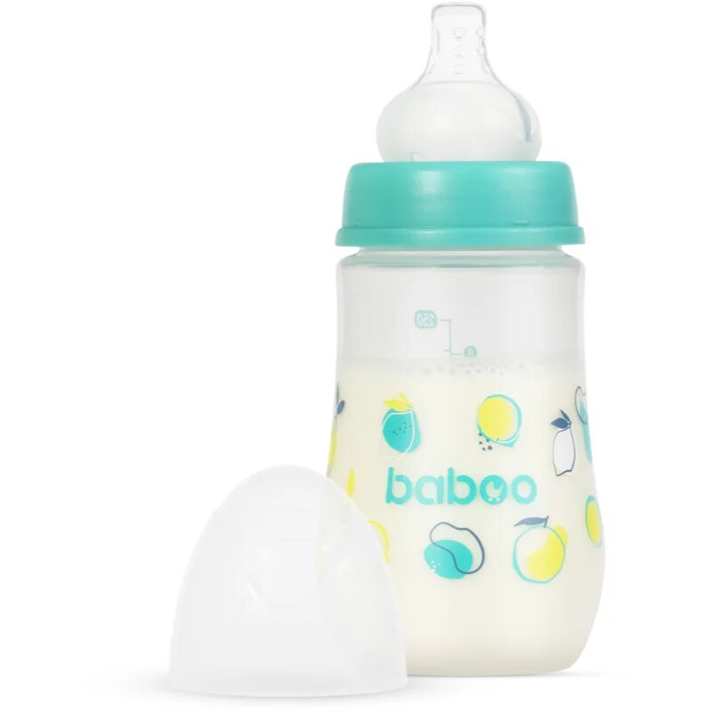 Baboo Anti-colic Feeding Bottle antikólikás cumisüveg Lagoon Fiesta 3 m+ 1 db