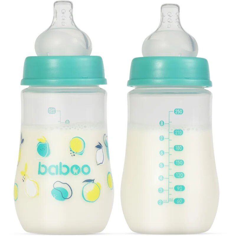 Baboo Anti-colic Feeding Bottle antikólikás cumisüveg Lagoon Fiesta 3 m+ 1 db