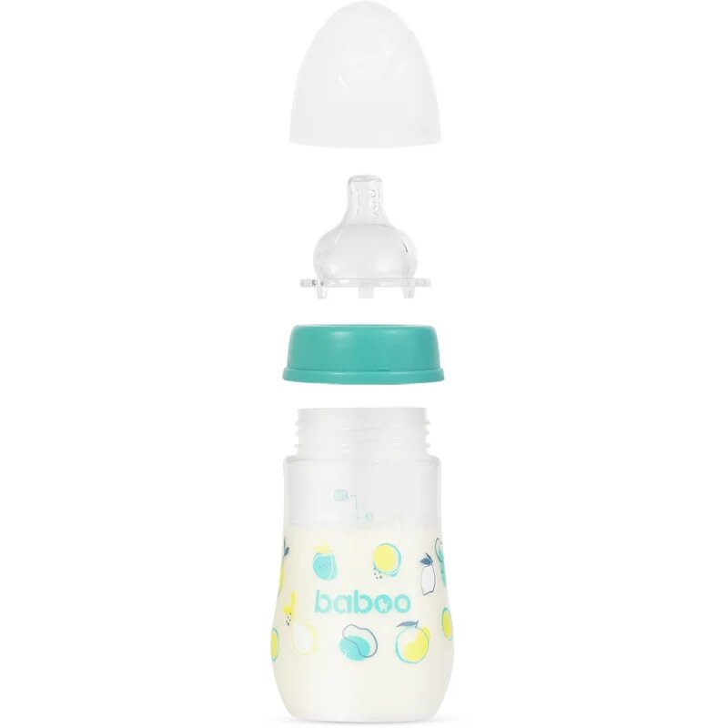 Baboo Anti-colic Feeding Bottle antikólikás cumisüveg Lagoon Fiesta 3 m+ 1 db