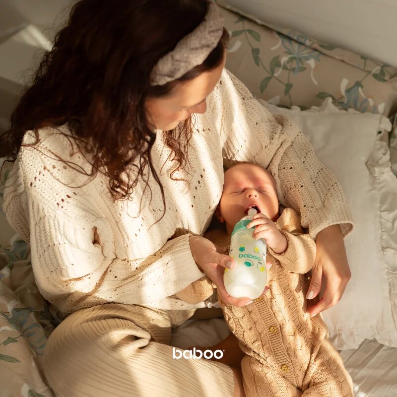 Baboo Anti-colic Feeding Bottle antikólikás cumisüveg Lagoon Fiesta 3 m+ 1 db