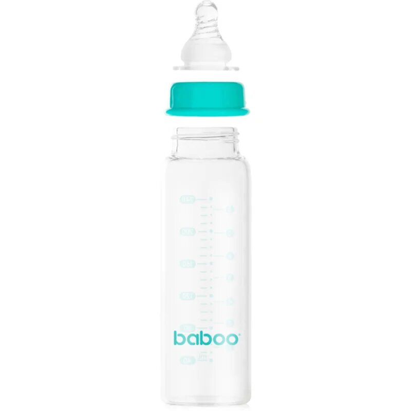 Baboo Anti-Colic Glass Bottle antikólikás üvegből készült cumisüveg 3m+ 240 ml