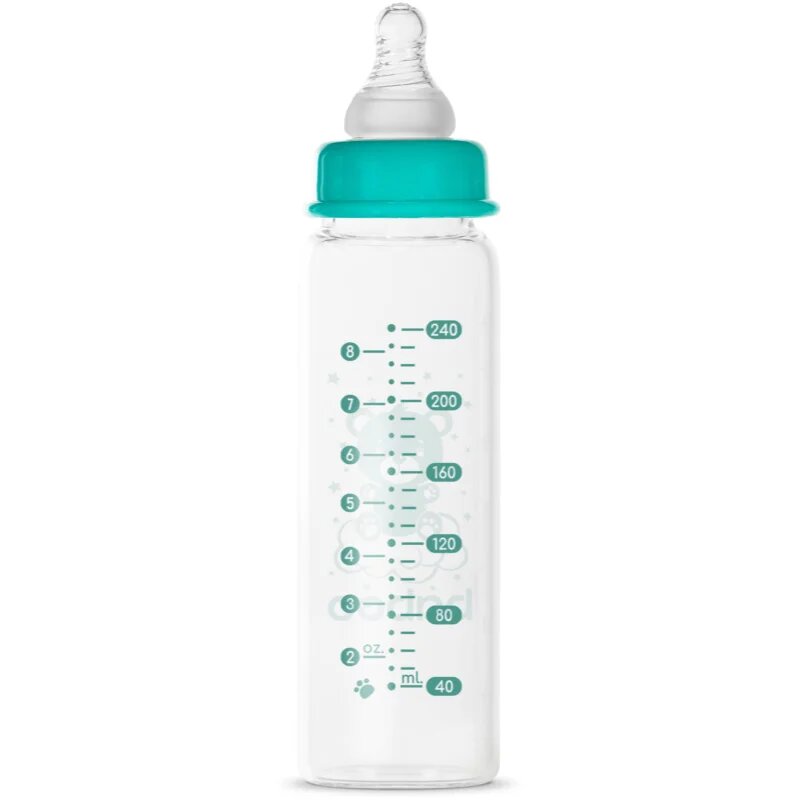 Baboo Anti-colic Glass Feeding Bottle Narrow Neck cumisüveg üvegből 3m+ 1 db