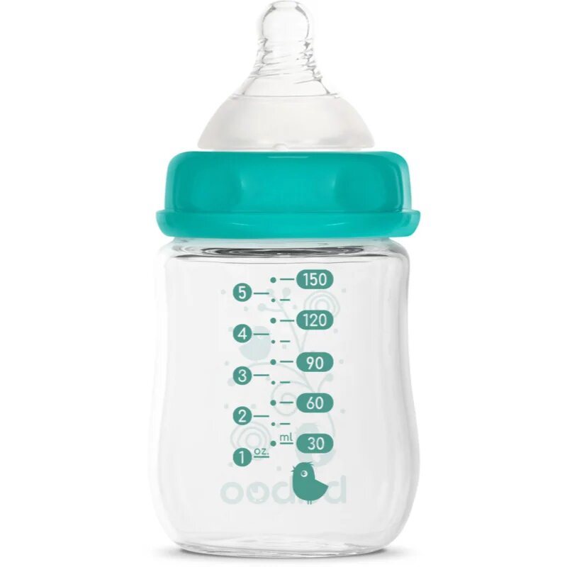 Baboo Anti-colic Glass Feeding Bottle Wide Neck cumisüveg üvegből 0m+ 1 db