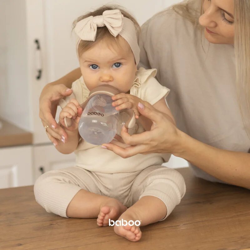 Baboo Cup with Silicone Spout bögre fogantyúval Au Naturale 6m+ 1 db