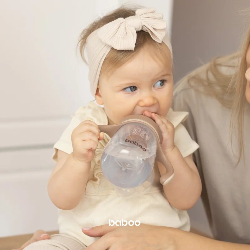 Baboo Cup with Silicone Spout bögre fogantyúval Au Naturale 6m+ 1 db