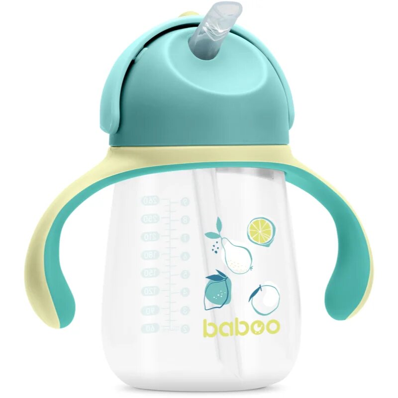 Baboo Cup with Silicone Straw bögre szívószállal Lagoon Fiesta 9m+ 1 db