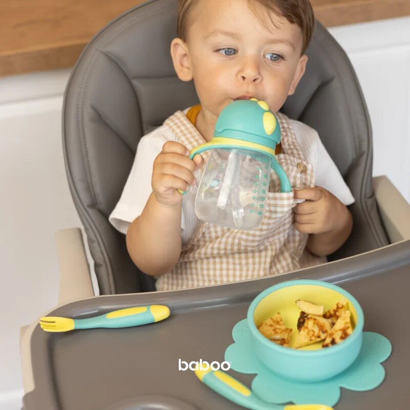 Baboo Cup with Silicone Straw bögre szívószállal Lagoon Fiesta 9m+ 1 db
