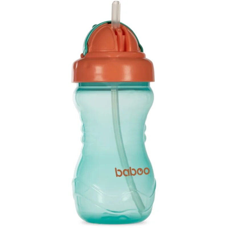 Baboo Cup with Silicone Straw kulacs szívószállal Green 9m+ 360 ml