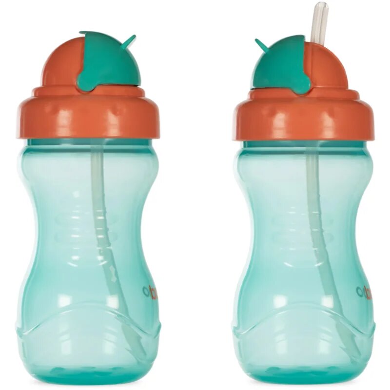 Baboo Cup with Silicone Straw kulacs szívószállal Green 9m+ 360 ml