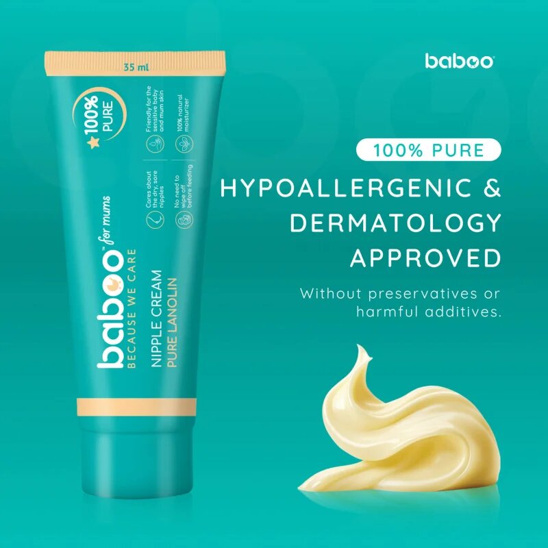 Baboo Nipple Cream Pure Lanolin lanolinos kenőcs 35 ml