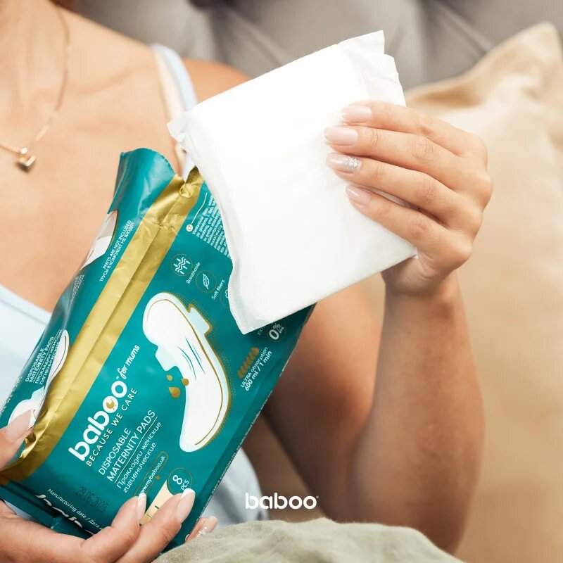 Baboo Postpartum Maternity Pads szülés utáni betétek eldobható M méret 10 db