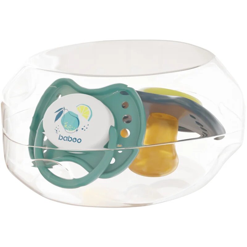 Baboo Soothers Orthodontic Latex with Case cumi Lagoon Fiesta 6-12 m 2 db