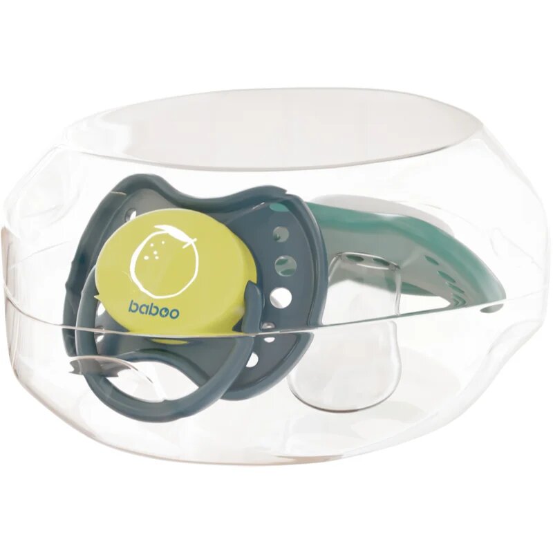 Baboo Soothers Silicone Orthodontic with Case cumi Lagoon Fiesta 6-12 m 2 db