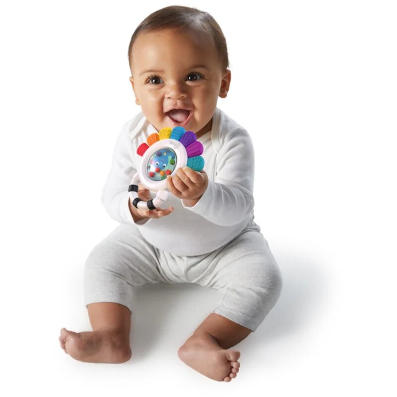 Baby Einstein Outstanding Opus Rattle & Teether Sensory Toy rágóka csörgővel 1 db