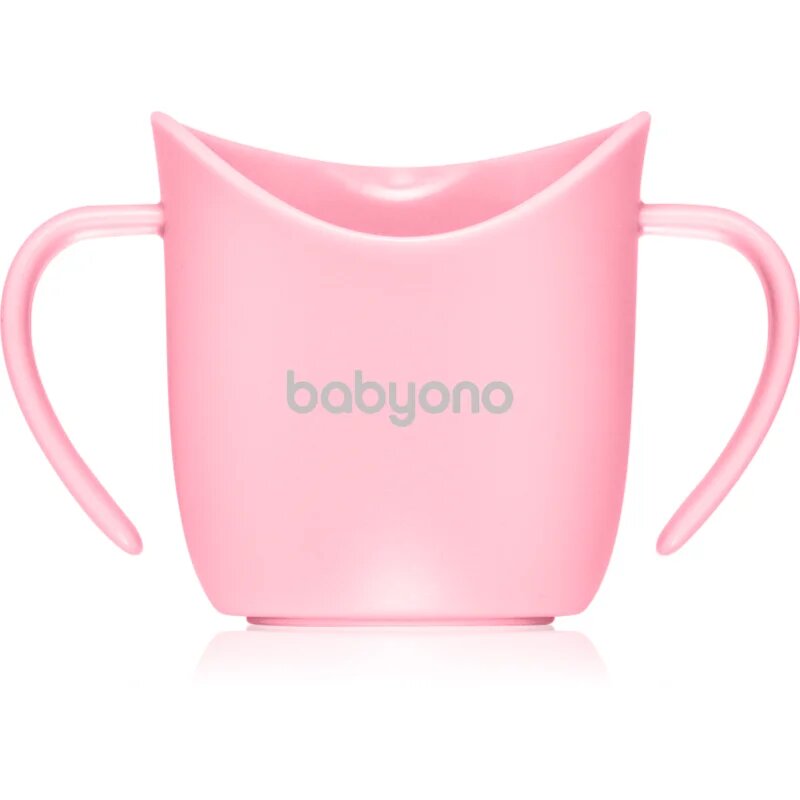 BabyOno Be Active Ergonomic Training Cup gyakorlóbögre fogantyúval Pink 6 m+ 1 db