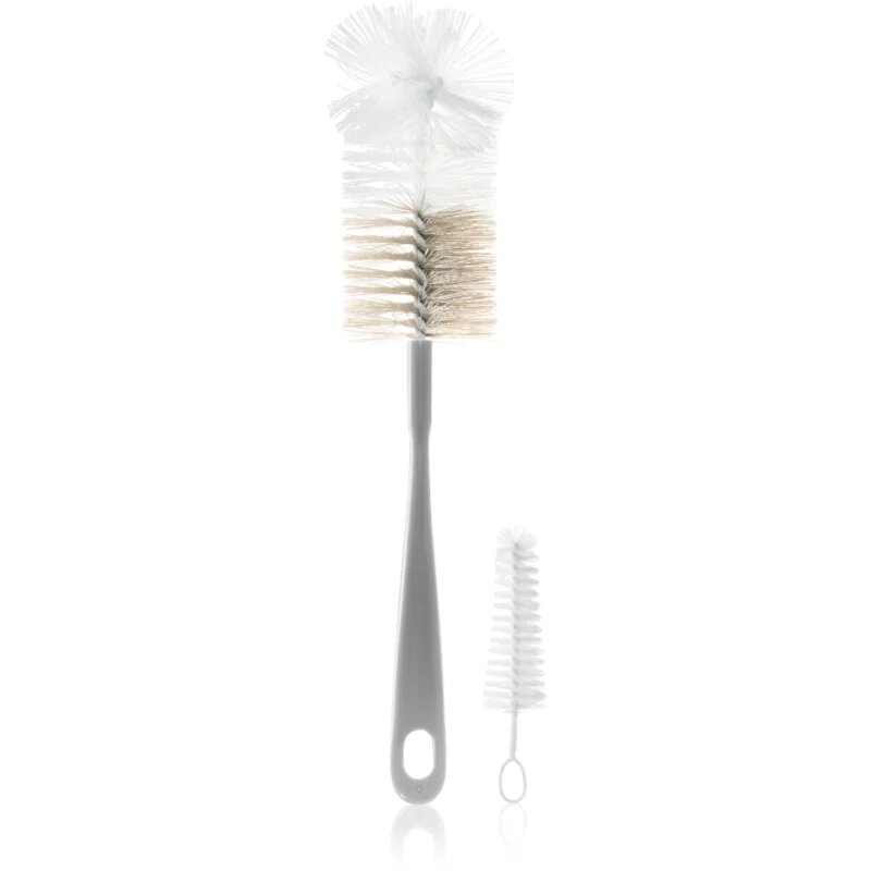 BabyOno Bottle Brush Bottle Brush hajkefe cumisüveg és etetőcumi tisztításhoz Grey 2 db