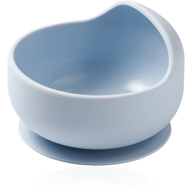 BabyOno Siilicone Plate 6m+ szilikon tálka tapadókoronggal 6 m+ Blue 1 db